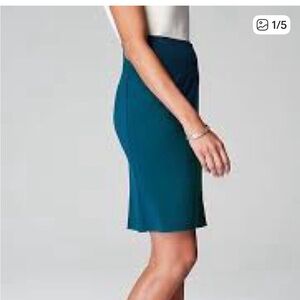Kut from the Kloth Teal Rose Pencil Skirt